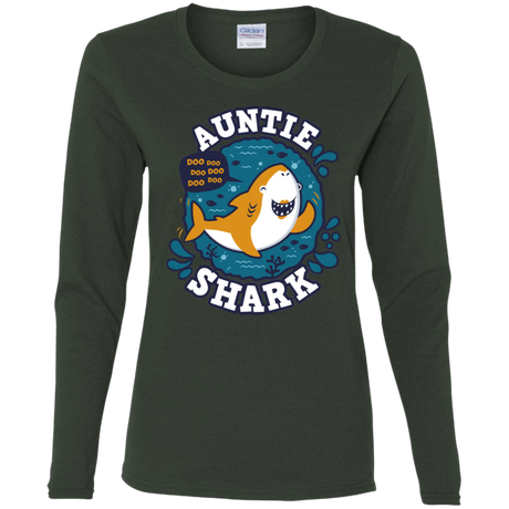 T-Shirts Forest / S Shark Family Trazo - Auntie Women's Long Sleeve T-Shirt