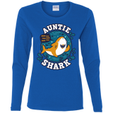 T-Shirts Royal / S Shark Family Trazo - Auntie Women's Long Sleeve T-Shirt