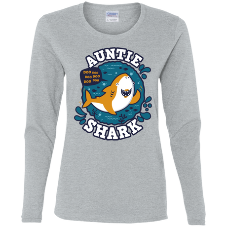 T-Shirts Sport Grey / S Shark Family Trazo - Auntie Women's Long Sleeve T-Shirt