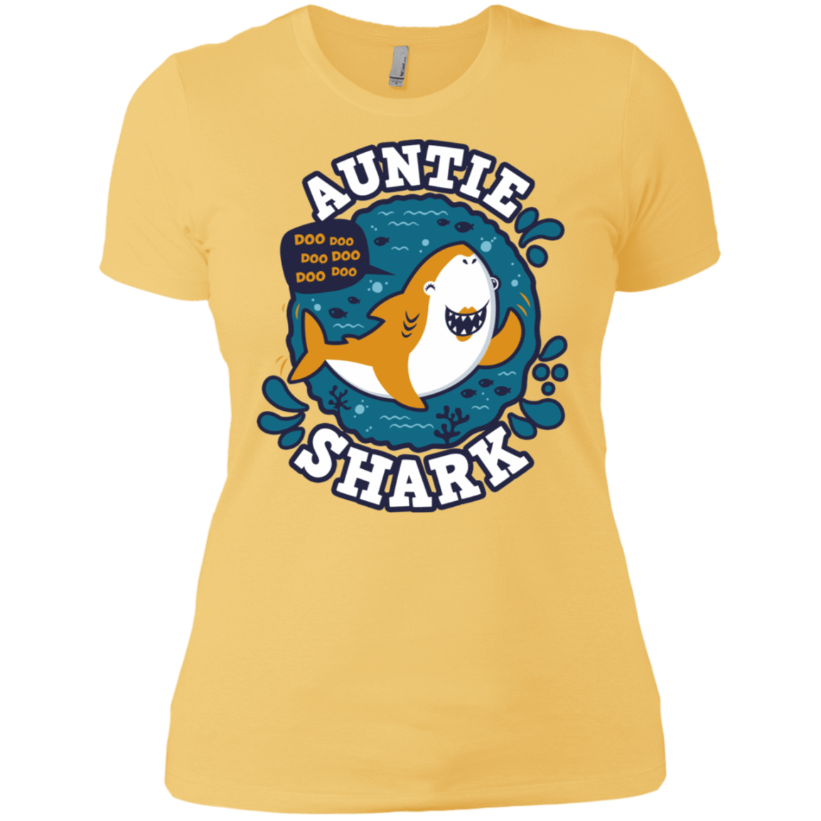 T-Shirts Banana Cream/ / X-Small Shark Family Trazo - Auntie Women's Premium T-Shirt