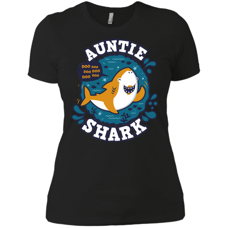 T-Shirts Black / X-Small Shark Family Trazo - Auntie Women's Premium T-Shirt