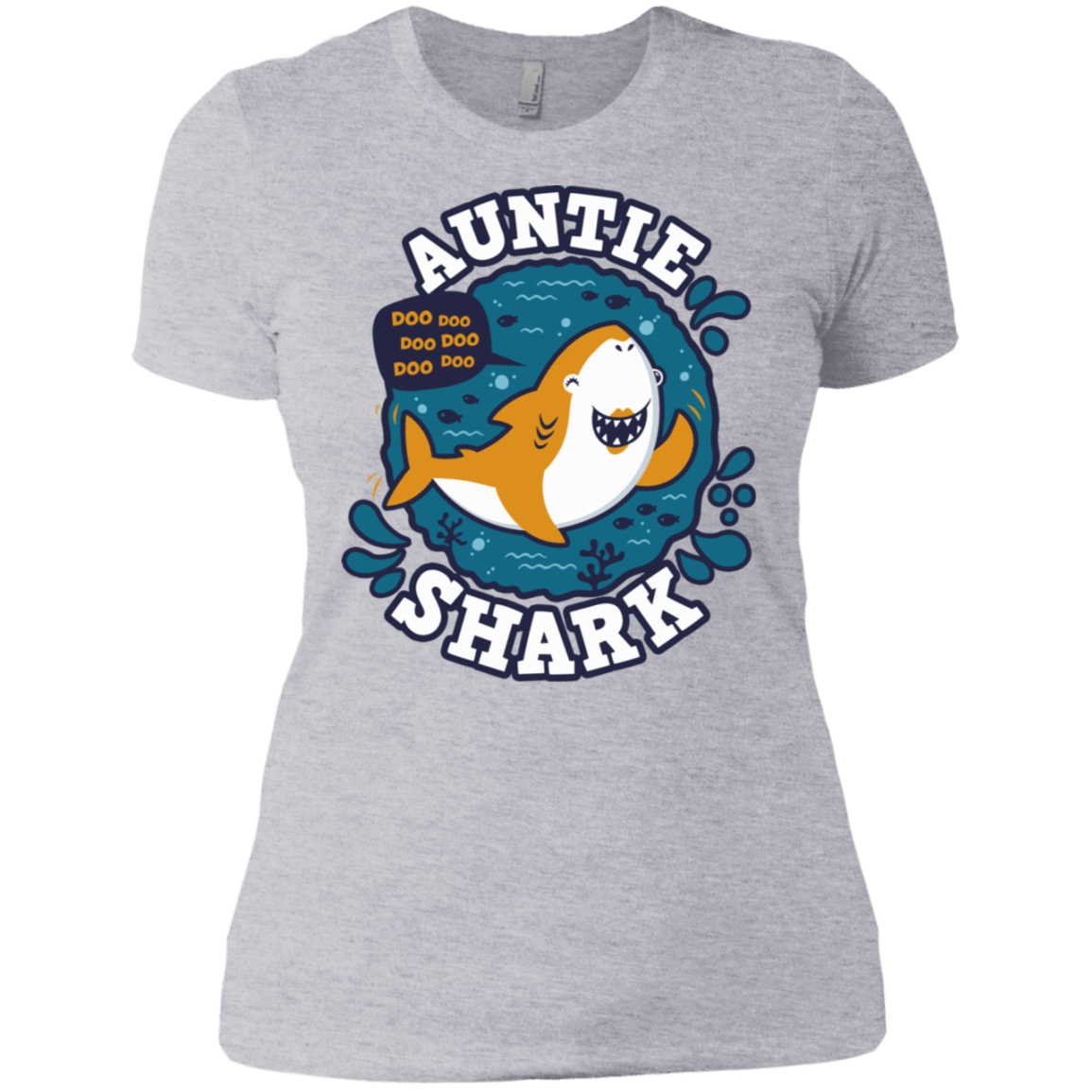T-Shirts Heather Grey / X-Small Shark Family Trazo - Auntie Women's Premium T-Shirt