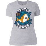 T-Shirts Heather Grey / X-Small Shark Family Trazo - Auntie Women's Premium T-Shirt