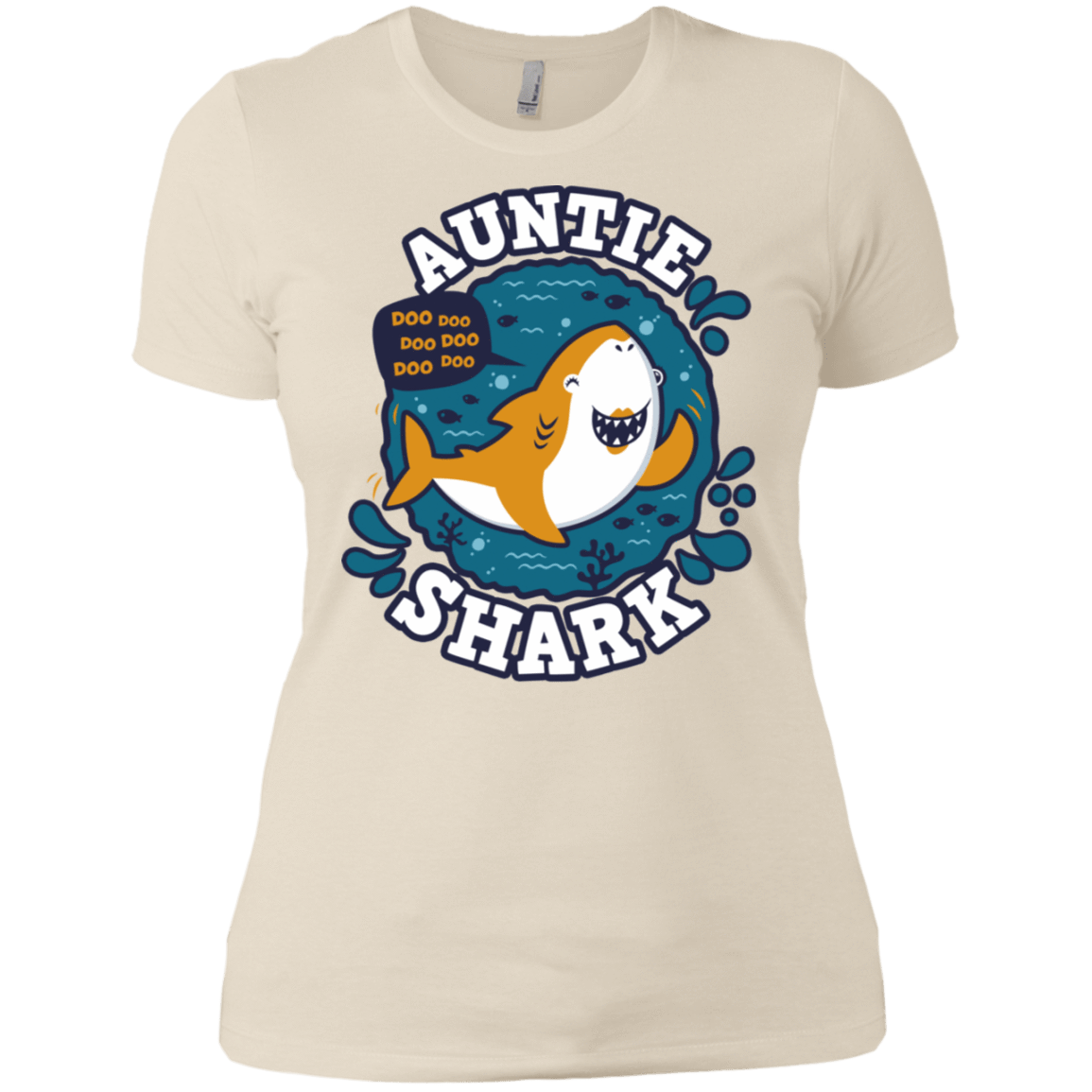 T-Shirts Ivory/ / X-Small Shark Family Trazo - Auntie Women's Premium T-Shirt