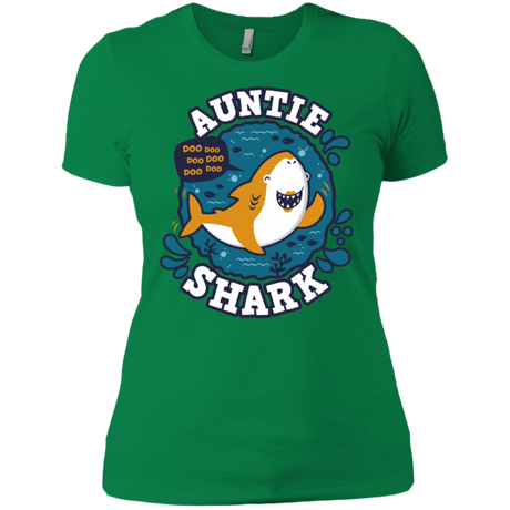 T-Shirts Kelly Green / X-Small Shark Family Trazo - Auntie Women's Premium T-Shirt