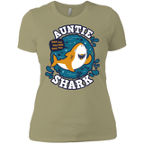 T-Shirts Light Olive / X-Small Shark Family Trazo - Auntie Women's Premium T-Shirt