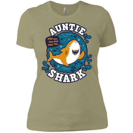 T-Shirts Light Olive / X-Small Shark Family Trazo - Auntie Women's Premium T-Shirt