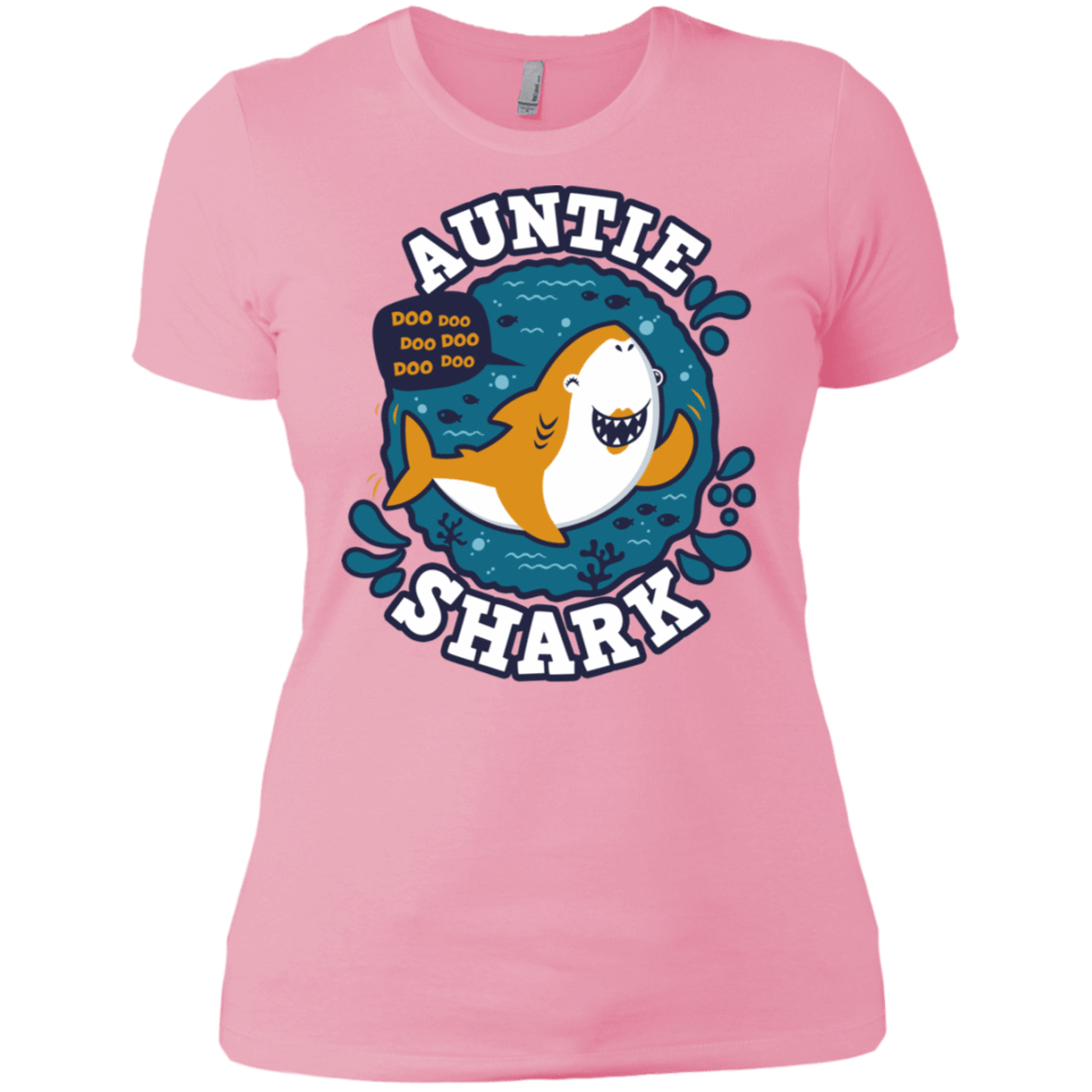 T-Shirts Light Pink / X-Small Shark Family Trazo - Auntie Women's Premium T-Shirt