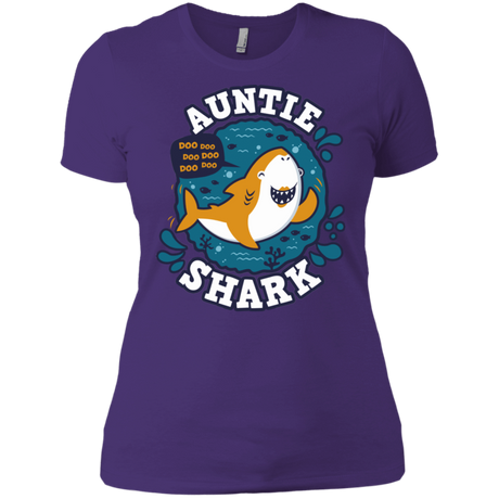 T-Shirts Purple Rush/ / X-Small Shark Family Trazo - Auntie Women's Premium T-Shirt