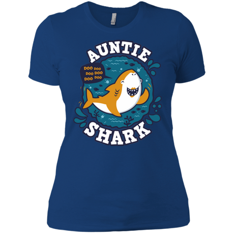 T-Shirts Royal / X-Small Shark Family Trazo - Auntie Women's Premium T-Shirt