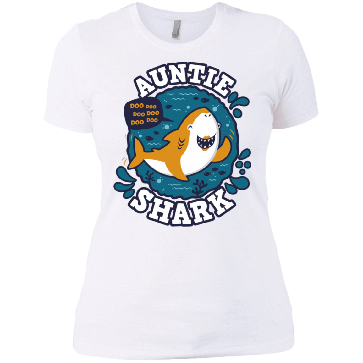 T-Shirts White / X-Small Shark Family Trazo - Auntie Women's Premium T-Shirt