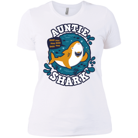T-Shirts White / X-Small Shark Family Trazo - Auntie Women's Premium T-Shirt
