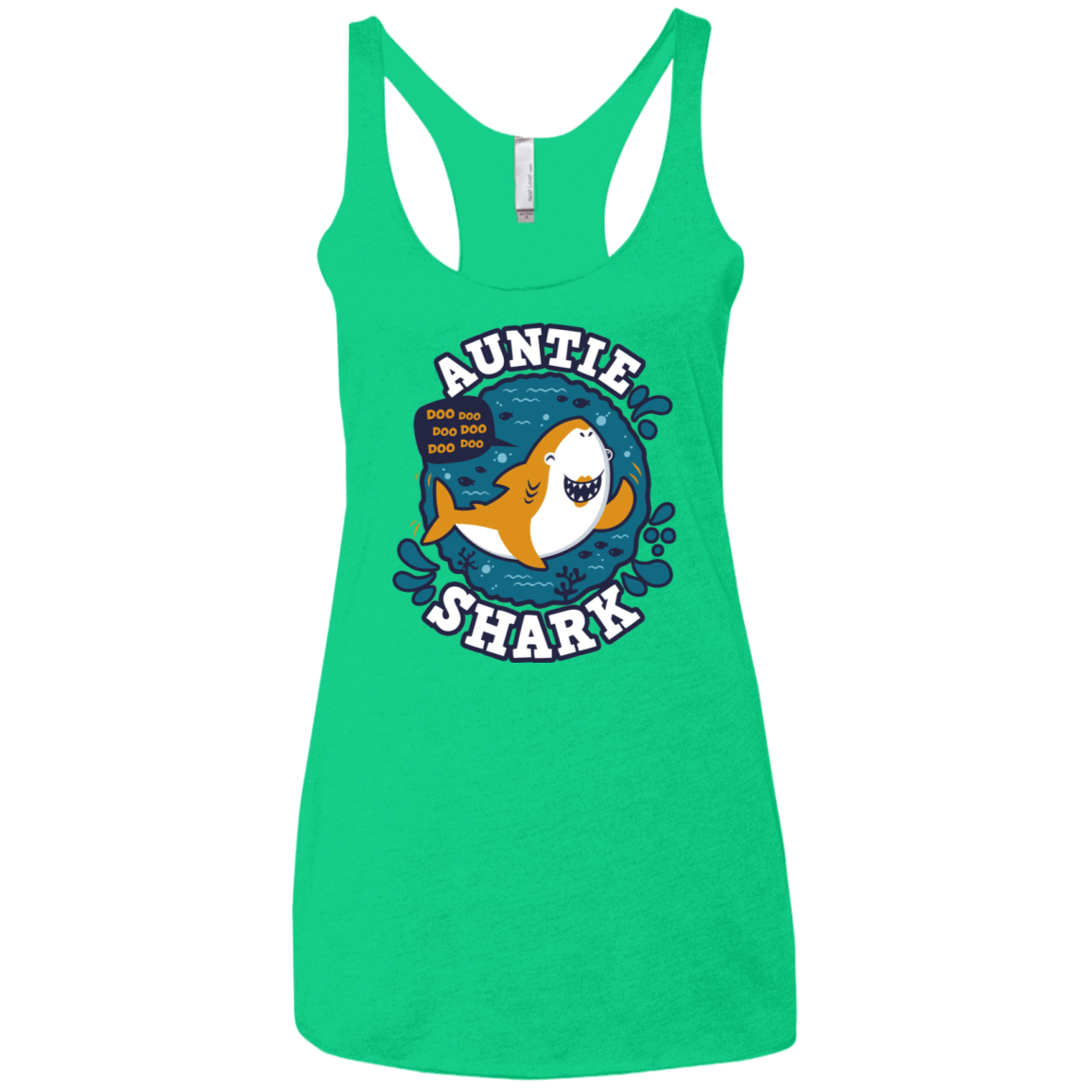 T-Shirts Envy / X-Small Shark Family Trazo - Auntie Women's Triblend Racerback Tank