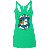 T-Shirts Envy / X-Small Shark Family Trazo - Auntie Women's Triblend Racerback Tank