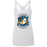 T-Shirts Heather White / X-Small Shark Family Trazo - Auntie Women's Triblend Racerback Tank