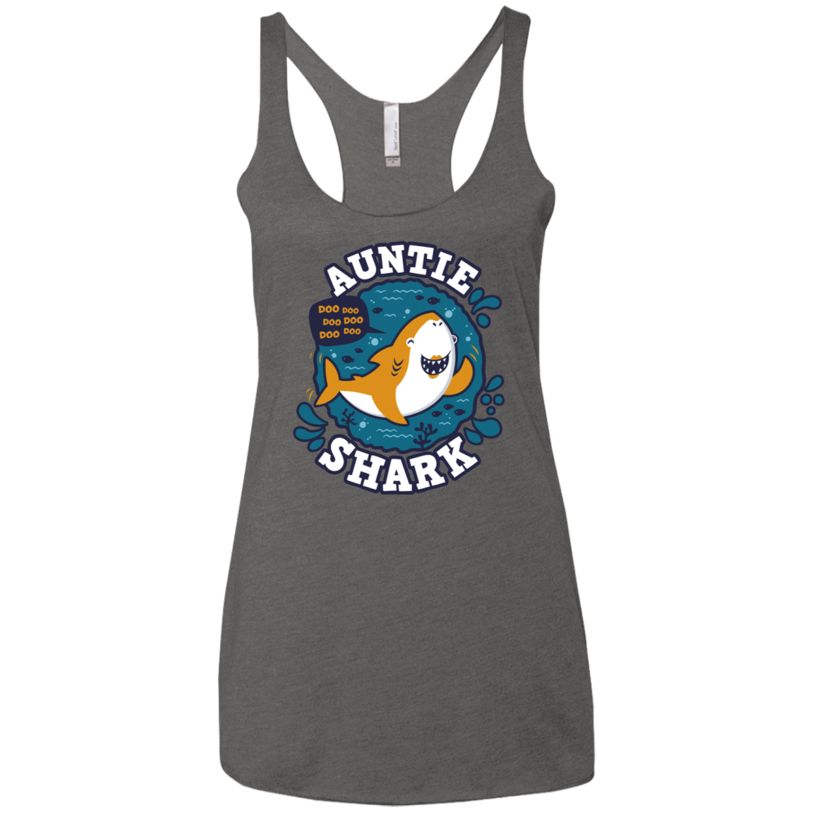 T-Shirts Premium Heather / X-Small Shark Family Trazo - Auntie Women's Triblend Racerback Tank