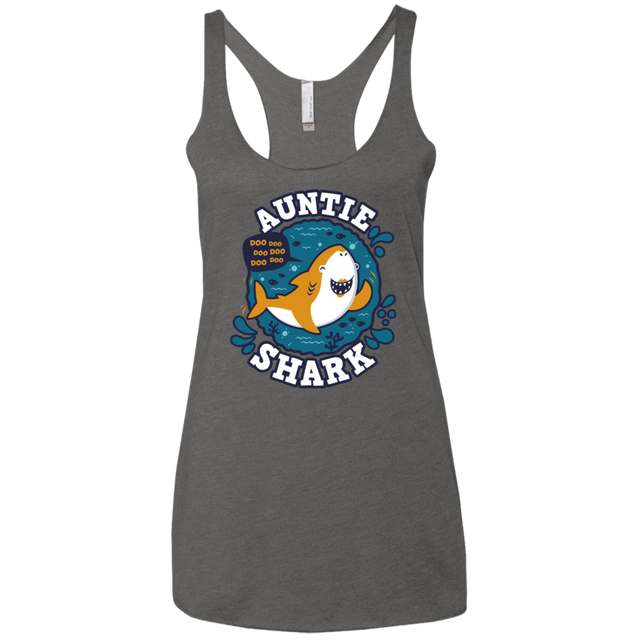 T-Shirts Premium Heather / X-Small Shark Family Trazo - Auntie Women's Triblend Racerback Tank