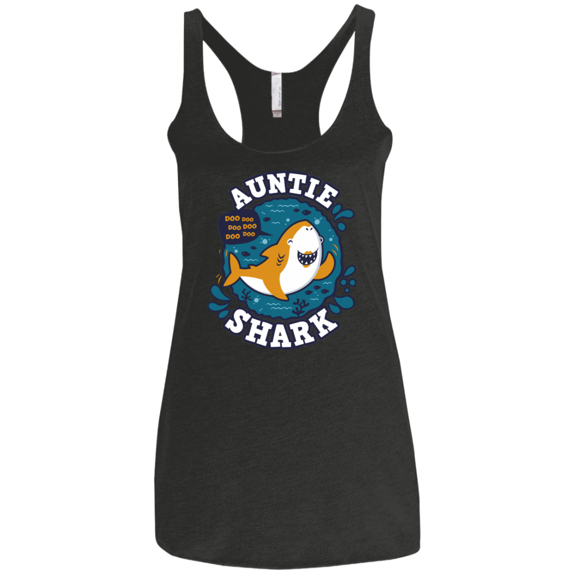 T-Shirts Vintage Black / X-Small Shark Family Trazo - Auntie Women's Triblend Racerback Tank