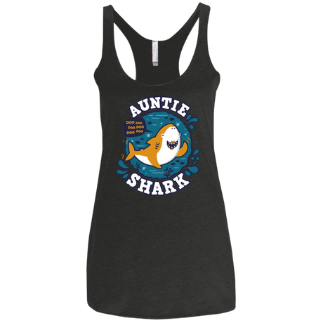 T-Shirts Vintage Black / X-Small Shark Family Trazo - Auntie Women's Triblend Racerback Tank