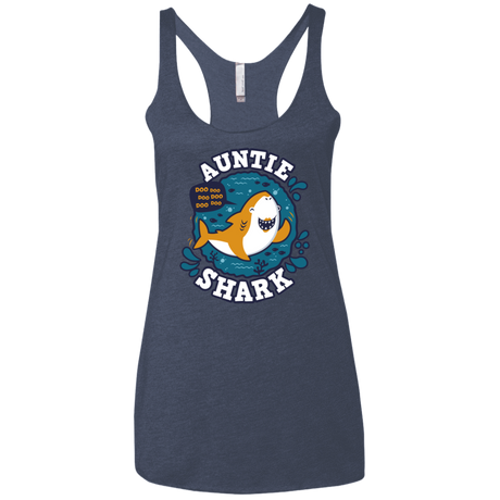 T-Shirts Vintage Navy / X-Small Shark Family Trazo - Auntie Women's Triblend Racerback Tank