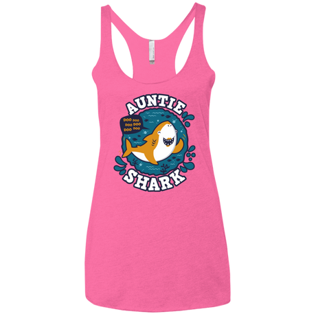 T-Shirts Vintage Pink / X-Small Shark Family Trazo - Auntie Women's Triblend Racerback Tank
