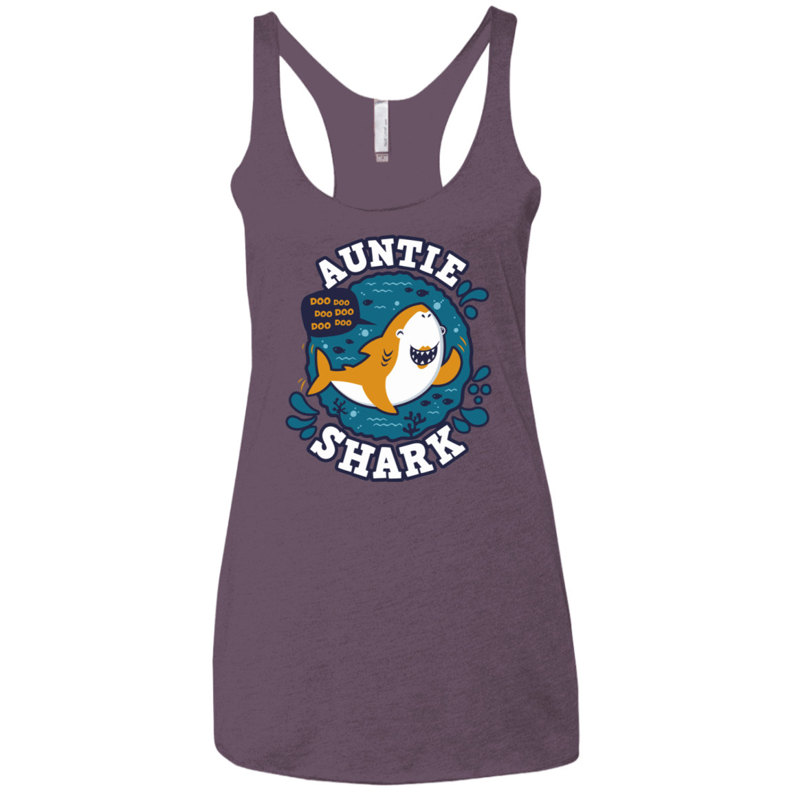T-Shirts Vintage Purple / X-Small Shark Family Trazo - Auntie Women's Triblend Racerback Tank