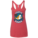 T-Shirts Vintage Red / X-Small Shark Family Trazo - Auntie Women's Triblend Racerback Tank