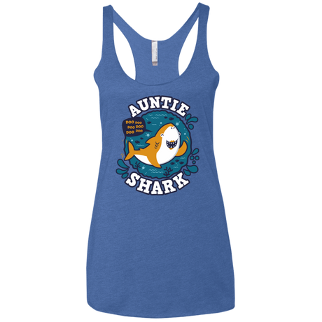 T-Shirts Vintage Royal / X-Small Shark Family Trazo - Auntie Women's Triblend Racerback Tank