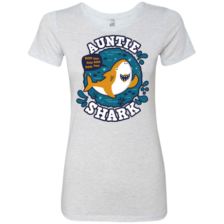 T-Shirts Heather White / S Shark Family Trazo - Auntie Women's Triblend T-Shirt