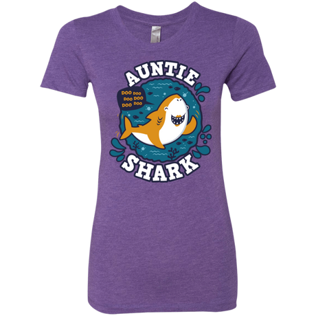 T-Shirts Purple Rush / S Shark Family Trazo - Auntie Women's Triblend T-Shirt