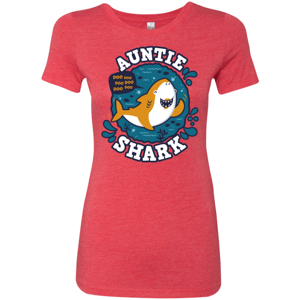 T-Shirts Vintage Red / S Shark Family Trazo - Auntie Women's Triblend T-Shirt