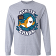 T-Shirts Sport Grey / YS Shark Family Trazo - Auntie Youth Long Sleeve T-Shirt