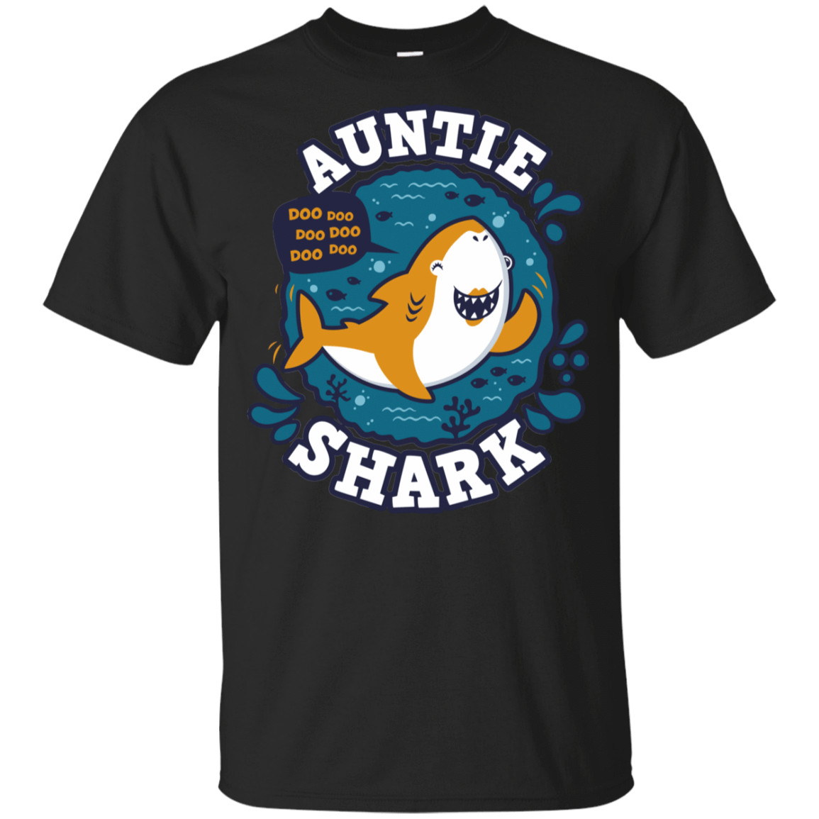 T-Shirts Black / YXS Shark Family Trazo - Auntie Youth T-Shirt