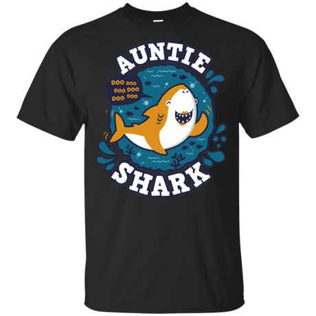 T-Shirts Black / YXS Shark Family Trazo - Auntie Youth T-Shirt