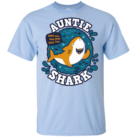 T-Shirts Light Blue / YXS Shark Family Trazo - Auntie Youth T-Shirt