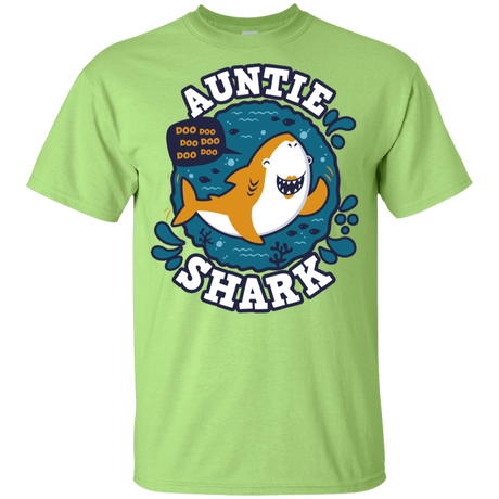 T-Shirts Mint Green / YXS Shark Family Trazo - Auntie Youth T-Shirt