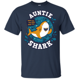 T-Shirts Navy / YXS Shark Family Trazo - Auntie Youth T-Shirt