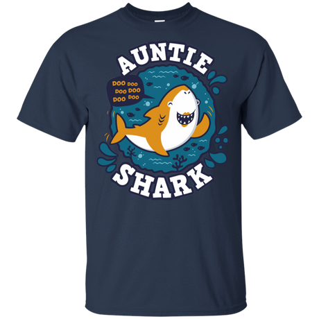 T-Shirts Navy / YXS Shark Family Trazo - Auntie Youth T-Shirt
