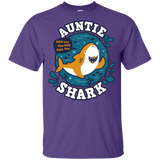 T-Shirts Purple / YXS Shark Family Trazo - Auntie Youth T-Shirt
