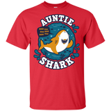 T-Shirts Red / YXS Shark Family Trazo - Auntie Youth T-Shirt