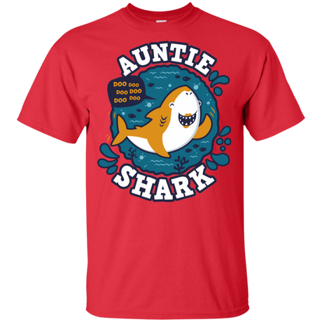 T-Shirts Red / YXS Shark Family Trazo - Auntie Youth T-Shirt