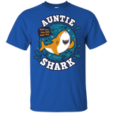 T-Shirts Royal / YXS Shark Family Trazo - Auntie Youth T-Shirt