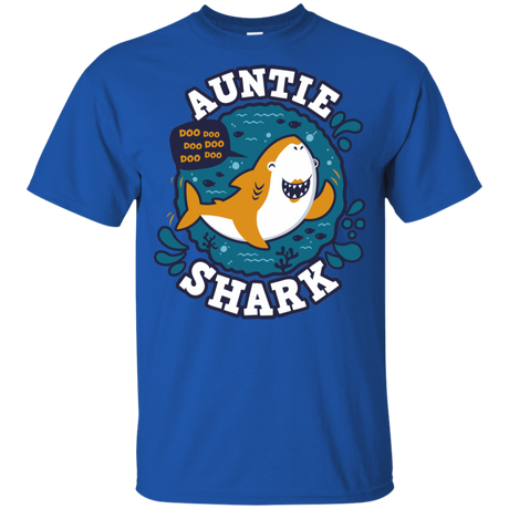 T-Shirts Royal / YXS Shark Family Trazo - Auntie Youth T-Shirt