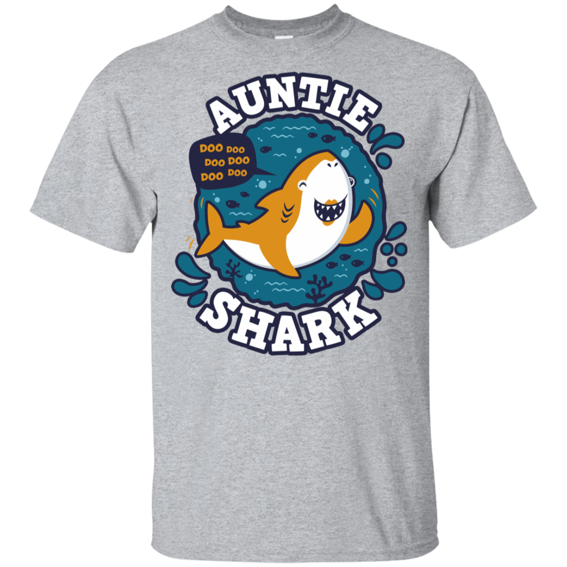 T-Shirts Sport Grey / YXS Shark Family Trazo - Auntie Youth T-Shirt