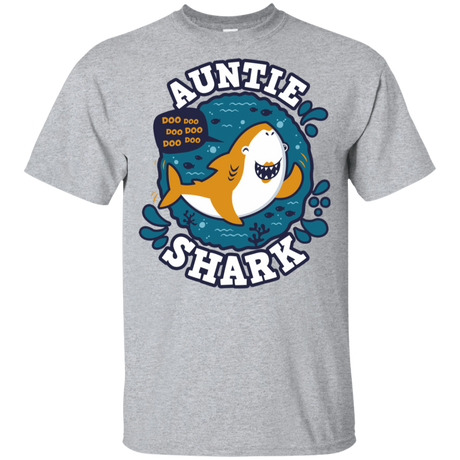 T-Shirts Sport Grey / YXS Shark Family Trazo - Auntie Youth T-Shirt