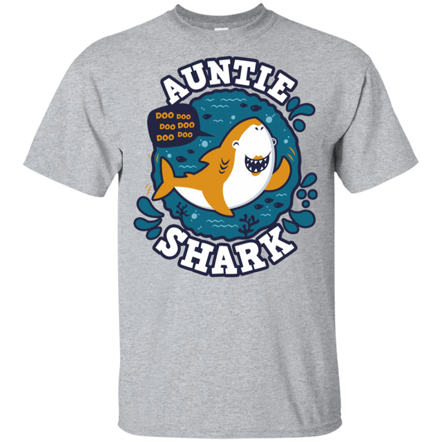 T-Shirts Sport Grey / YXS Shark Family Trazo - Auntie Youth T-Shirt