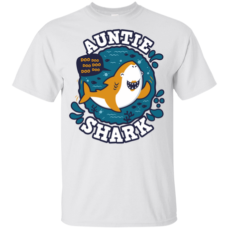 T-Shirts White / YXS Shark Family Trazo - Auntie Youth T-Shirt