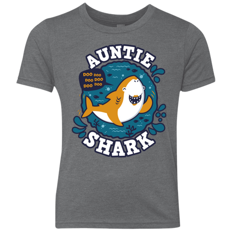 T-Shirts Premium Heather / YXS Shark Family Trazo - Auntie Youth Triblend T-Shirt