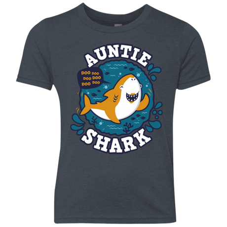 T-Shirts Vintage Navy / YXS Shark Family Trazo - Auntie Youth Triblend T-Shirt