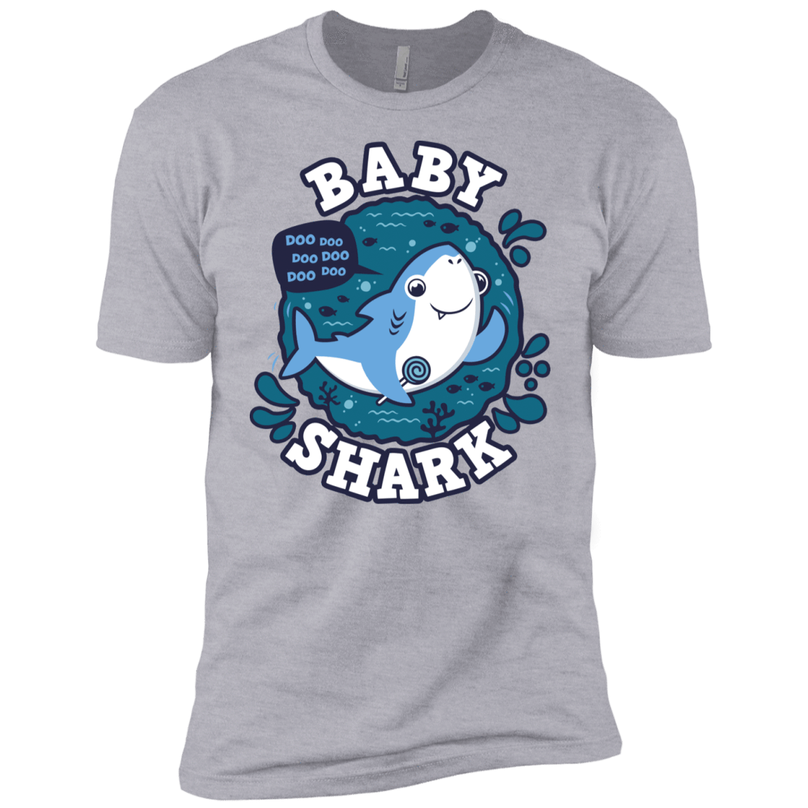 T-Shirts Heather Grey / YXS Shark Family trazo - Baby Boy Boys Premium T-Shirt